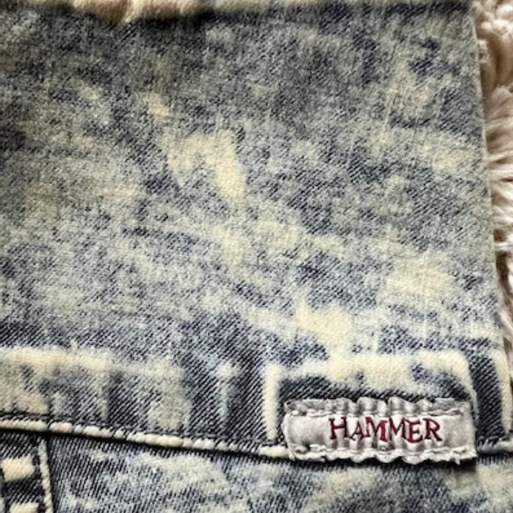 Y2K HAMMER  High Waisted Skinny Acid Wash Retro Stretch Jeans Girls Size 7 - Picture 8 of 13
